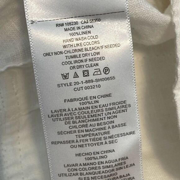 Joie Womens Daynna High Rise Paperbag Waist Linen‎ Shorts White Size 2 NWT - Picture 5 of 8